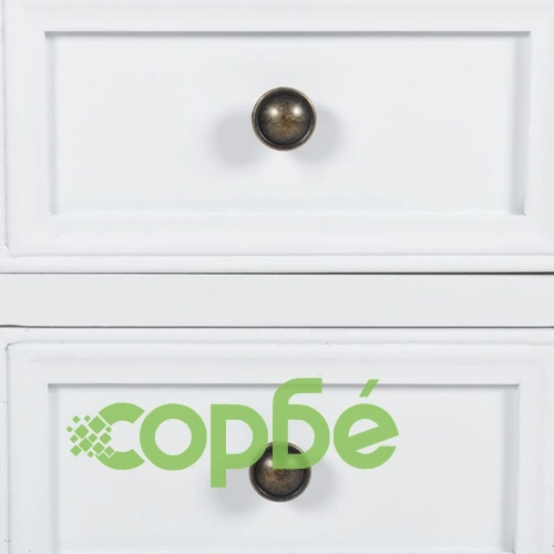 Нощно шкафче с 2 чекмеджета, МДФ бяло  ➤ топ цена ➤ sorbe.bg