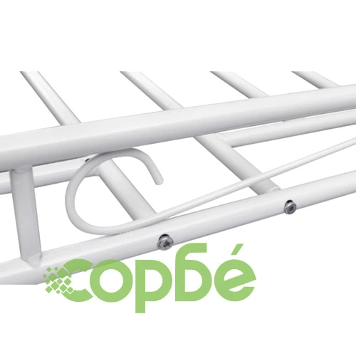 Рамка за дневно легло, бяла, метал, 90x200 см ➤ топ цена ➤ sorbe.bg
