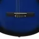 Комплект уестърн класическа китара 12 части 6 струни синя 38
