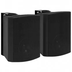 Стенни стерео високоговорители 2 бр черни вътрешни/външни 120 W