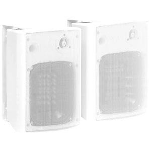 Стенни стерео говорители, 2 бр, бели, вътрешни/външни, 120 W