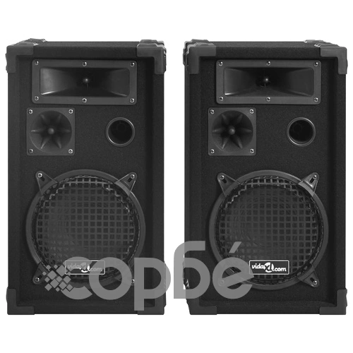 Професионални пасивни Hifi сценични тонколони 2 бр 800 W черни ➤ топ цена ➤ sorbe.bg