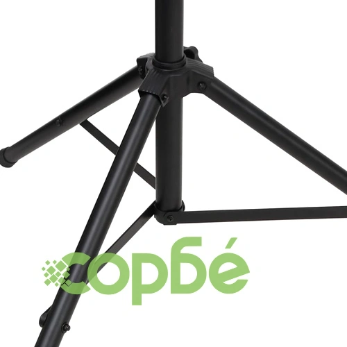 Стойка за осветление черна 438x115x(180-300) см стомана ➤ топ цена ➤ sorbe.bg