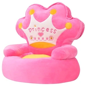 Плюшен детски стол Princess розов 