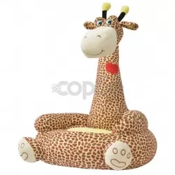 Плюшен детски стол Жираф кафяв 