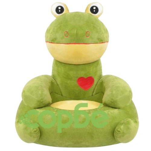 Плюшен детски стол Жабче зелен  ➤ топ цена ➤ sorbe.bg