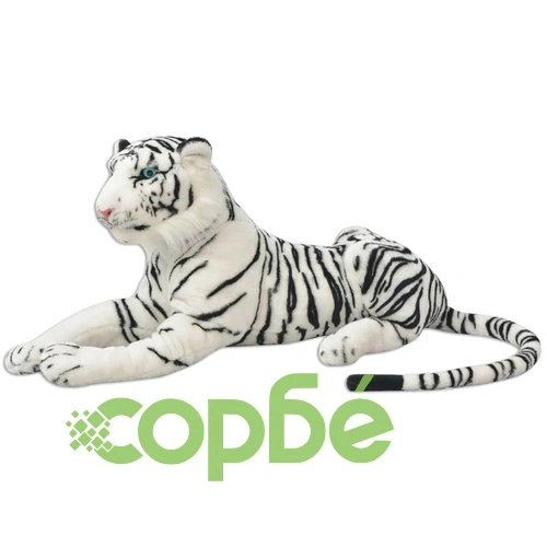 Плюшена детска играчка тигър бяла XXL ➤ топ цена ➤ sorbe.bg