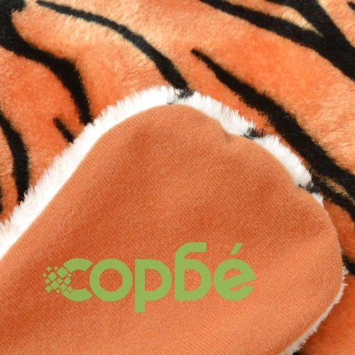 Плюшен килим тигър, 144 см, кафяв ➤ топ цена ➤ sorbe.bg