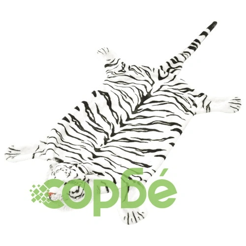 Плюшен килим тигър, 144 см, бял ➤ топ цена ➤ sorbe.bg