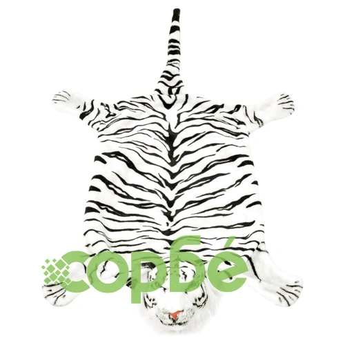 Плюшен килим тигър, 144 см, бял ➤ топ цена ➤ sorbe.bg