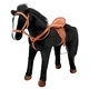 Плюшено детско конче за яздене, черно, XXL