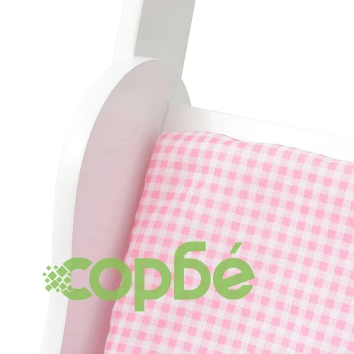 Детска количка за кукли от дърво, 53x25,7x50 cм, бяла ➤ топ цена ➤ sorbe.bg