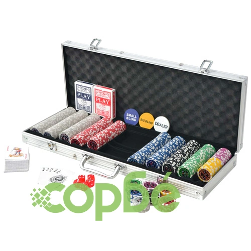 Покер комплект с 500 лазерни чипа, алуминий ➤ топ цена ➤ sorbe.bg