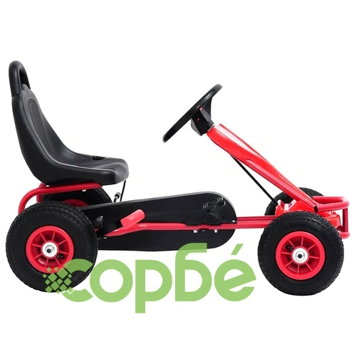 Детски картинг с педали и гуми, червен ➤ топ цена ➤ sorbe.bg