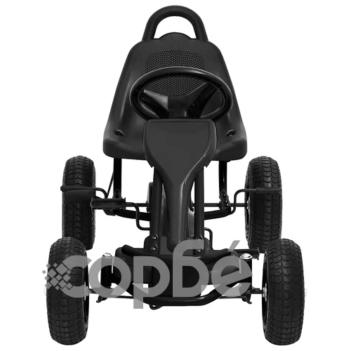 Детски картинг с педали и гуми, черен ➤ топ цена ➤ sorbe.bg