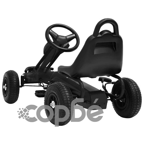 Детски картинг с педали и гуми, черен ➤ топ цена ➤ sorbe.bg