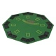 Сгъваем покер плот за маса за 8 играчи, осмоъгълен, зелен