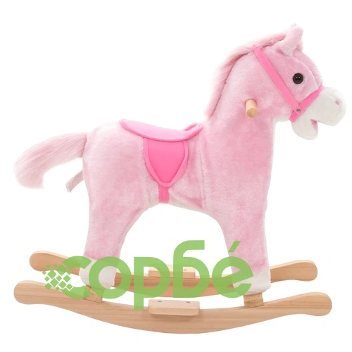 Люлеещо се конче плюш 65x32x58 см розово ➤ топ цена ➤ sorbe.bg