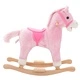 Люлеещо се конче плюш 65x32x58 см розово