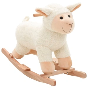 Люлееща се овца, плюш, 78x34x58 см, бяла