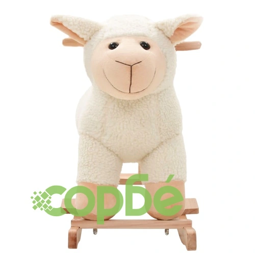 Люлееща се овца, плюш, 78x34x58 см, бяла ➤ топ цена ➤ sorbe.bg