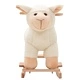 Люлееща се овца, плюш, 78x34x58 см, бяла
