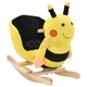 Люлееща се пчеличка с плюшена облегалка 60x32x57 см жълта