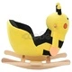 Люлееща се пчеличка с плюшена облегалка 60x32x57 см жълта