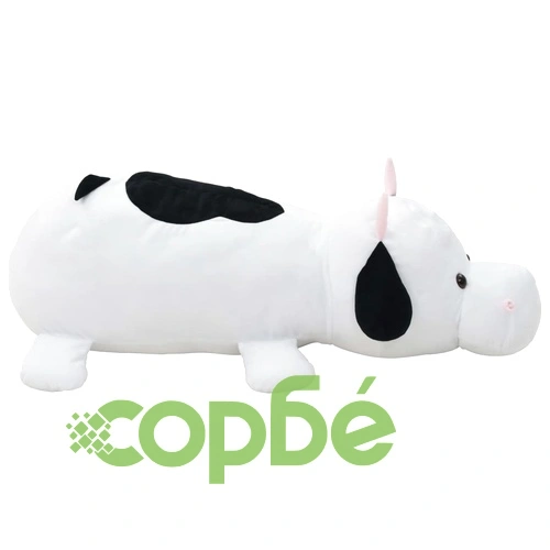 Плюшена играчка крава, плюш, бяло и черно ➤ топ цена ➤ sorbe.bg