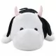 Плюшена играчка крава, плюш, бяло и черно