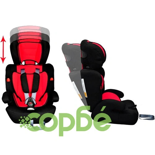 Детско столче за кола, група 1,2,3 (9-36 кг), червено-черно ➤ топ цена ➤ sorbe.bg