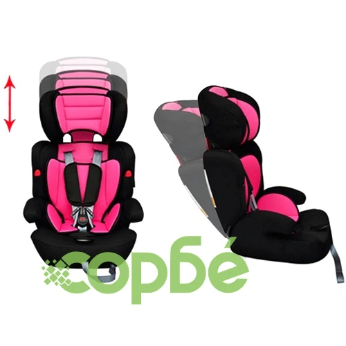 Детско столче за автомобил, цвят розово-черен. I II III ➤ топ цена ➤ sorbe.bg
