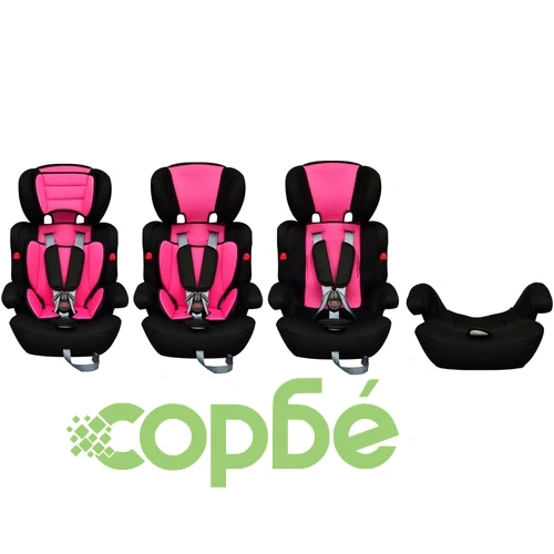 Детско столче за автомобил, цвят розово-черен. I II III ➤ топ цена ➤ sorbe.bg