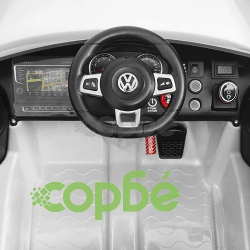 детска кола VW Golf GTI 7с дистанционно управление, бяла ➤ топ цена ➤ sorbe.bg