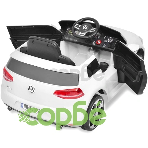 детска кола VW Golf GTI 7с дистанционно управление, бяла ➤ топ цена ➤ sorbe.bg