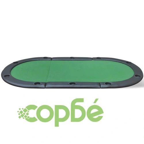 Сгъваем плот за покер маса за 10 играчи, зелен  ➤ топ цена ➤ sorbe.bg