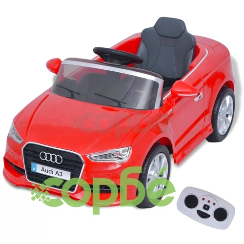 Електрически детски автомобил с дистанционно, Audi A3, червен  ➤ топ цена ➤ sorbe.bg