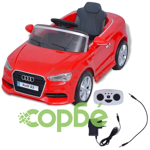 Електрически детски автомобил с дистанционно, Audi A3, червен  ➤ топ цена ➤ sorbe.bg