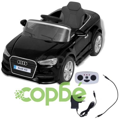 Електрически автомобил с дистанционно управление, Audi A3, черен ➤ топ цена ➤ sorbe.bg
