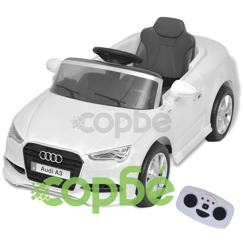 Електрически автомобил с дистанционно управление, Audi A3, Бял  ➤ топ цена ➤ sorbe.bg