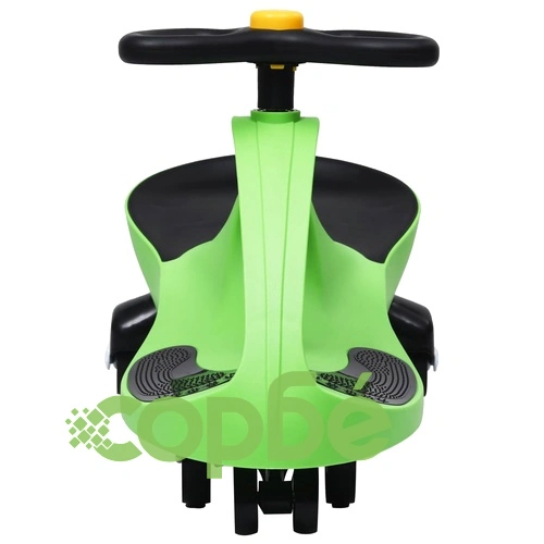 Въртяща се кола с клаксон тип играчка за яздене, зелена ➤ топ цена ➤ sorbe.bg