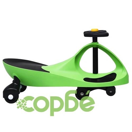 Въртяща се кола с клаксон тип играчка за яздене, зелена ➤ топ цена ➤ sorbe.bg