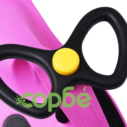 Въртяща се кола с клаксон тип играчка за яздене, розова ➤ топ цена ➤ sorbe.bg