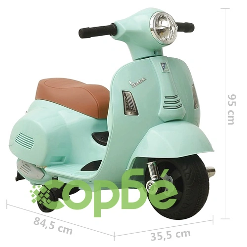 Електрическа играчка мотоциклет Vespa GTS300, зелен ➤ топ цена ➤ sorbe.bg