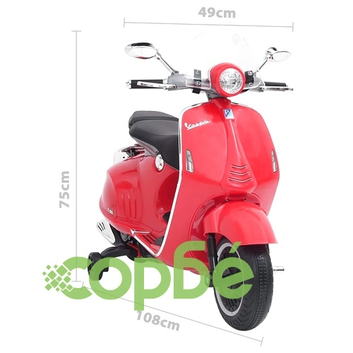 Електрически мотоциклет за деца Vespa GTS300 червен ➤ топ цена ➤ sorbe.bg
