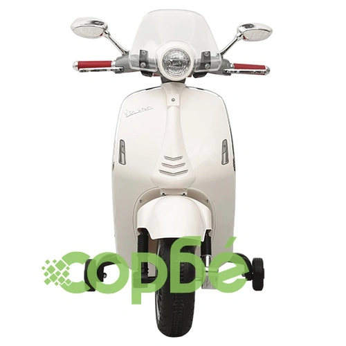Електрически мотоциклет за деца Vespa GTS300 бял ➤ топ цена ➤ sorbe.bg