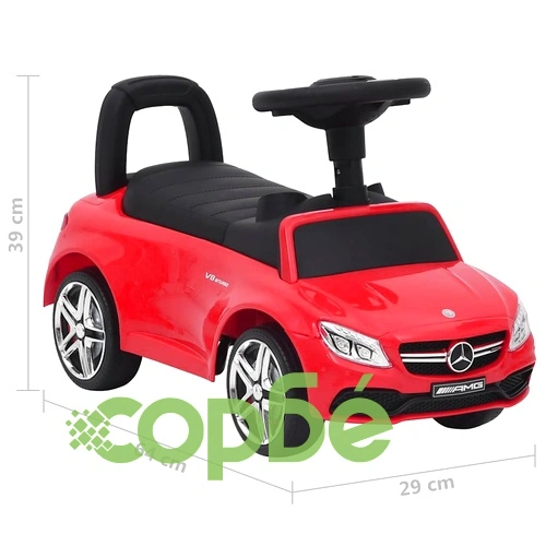 Количка за бутане Mercedes Benz C63 червена ➤ топ цена ➤ sorbe.bg