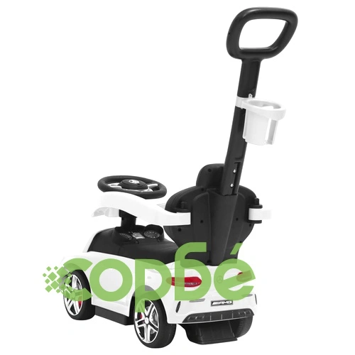 Количка за бутане и яздене Mercedes Benz C63 бяла ➤ топ цена ➤ sorbe.bg