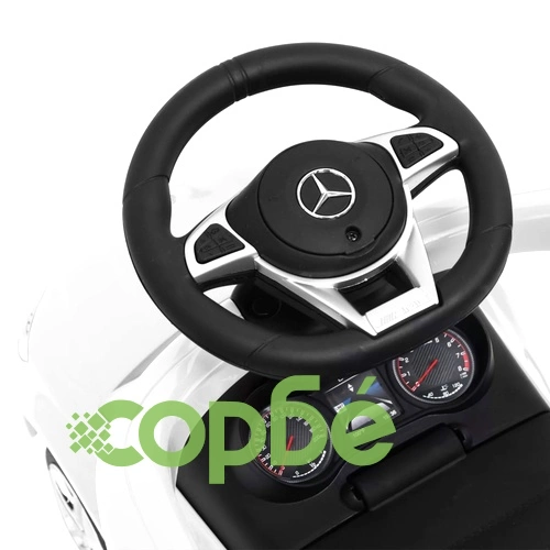 Количка за бутане и яздене Mercedes Benz C63 бяла ➤ топ цена ➤ sorbe.bg