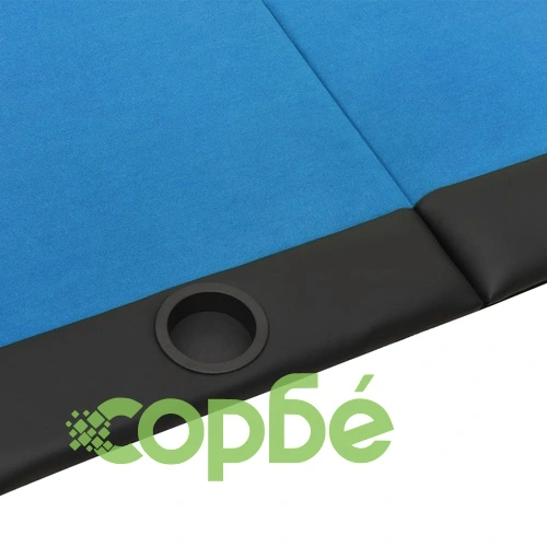 Сгъваем плот за покер за 10 играча, син, 208x106x3 см ➤ топ цена ➤ sorbe.bg